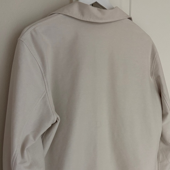 Uniqlo Jersey Relaxed Jacket, Casual Long Sleeve, Natural Beige Size Medium - Picture 7 of 9